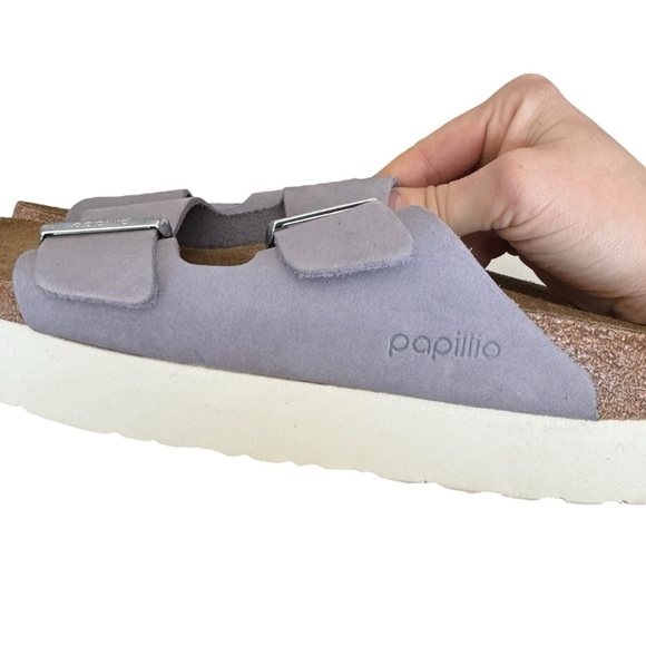 Birkenstock Papillio Arizona Platform Nubuck Leather - Purple Fog 39 - Picture 8 of 8